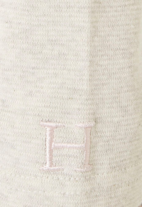 ストレッチフライス Vネックロングスリーブ Tシャツ - NATURAL