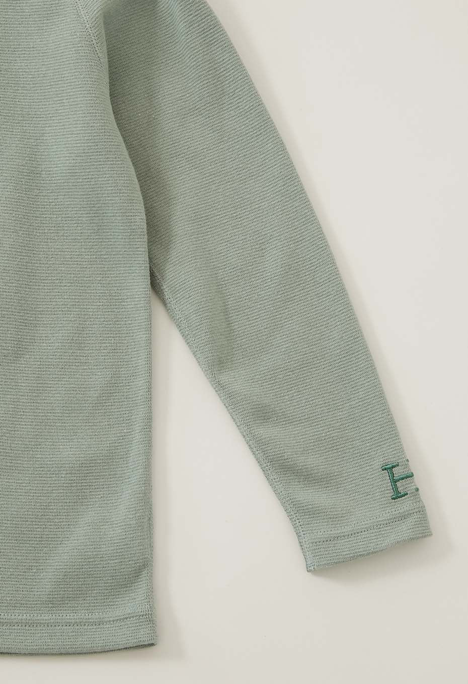 キッズ ストレッチフライス ロングスリーブ Tシャツ - SAGE GREEN