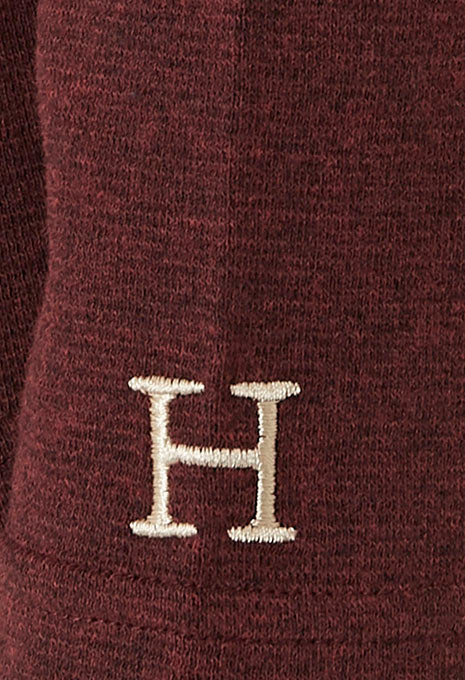 ストレッチフライス Vネックロングスリーブ Tシャツ - RED