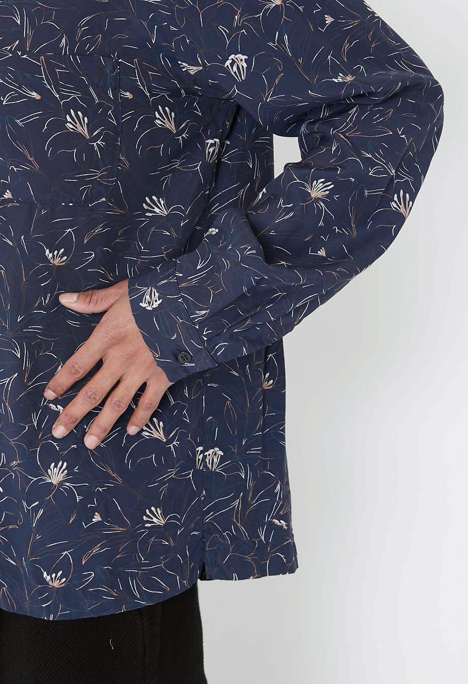 レーヨンエットカサブランカ ロングスリーブシャツ - DARK NAVY
