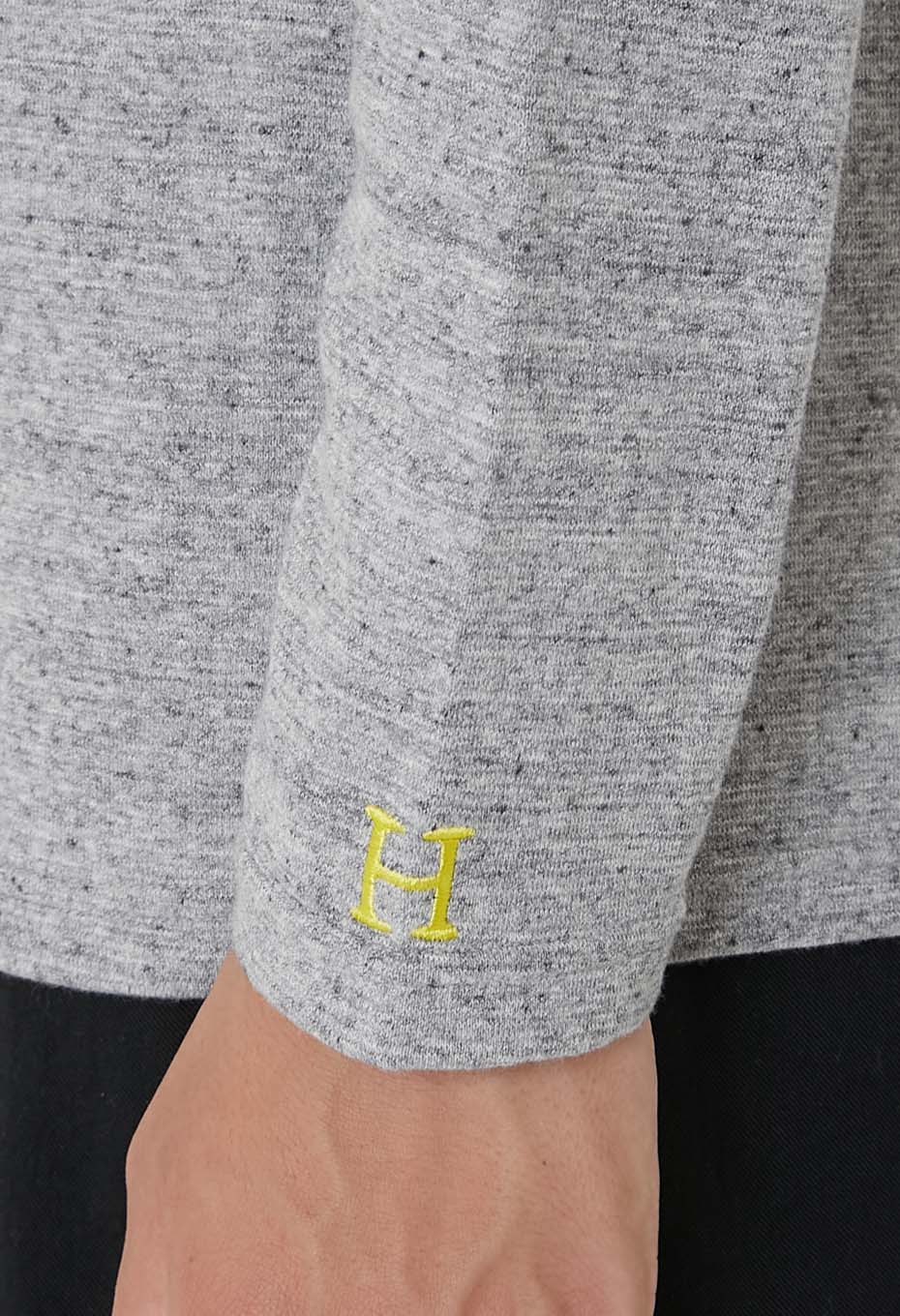 ストレッチフライス タートルネック ロングスリーブ Tシャツ - GREY