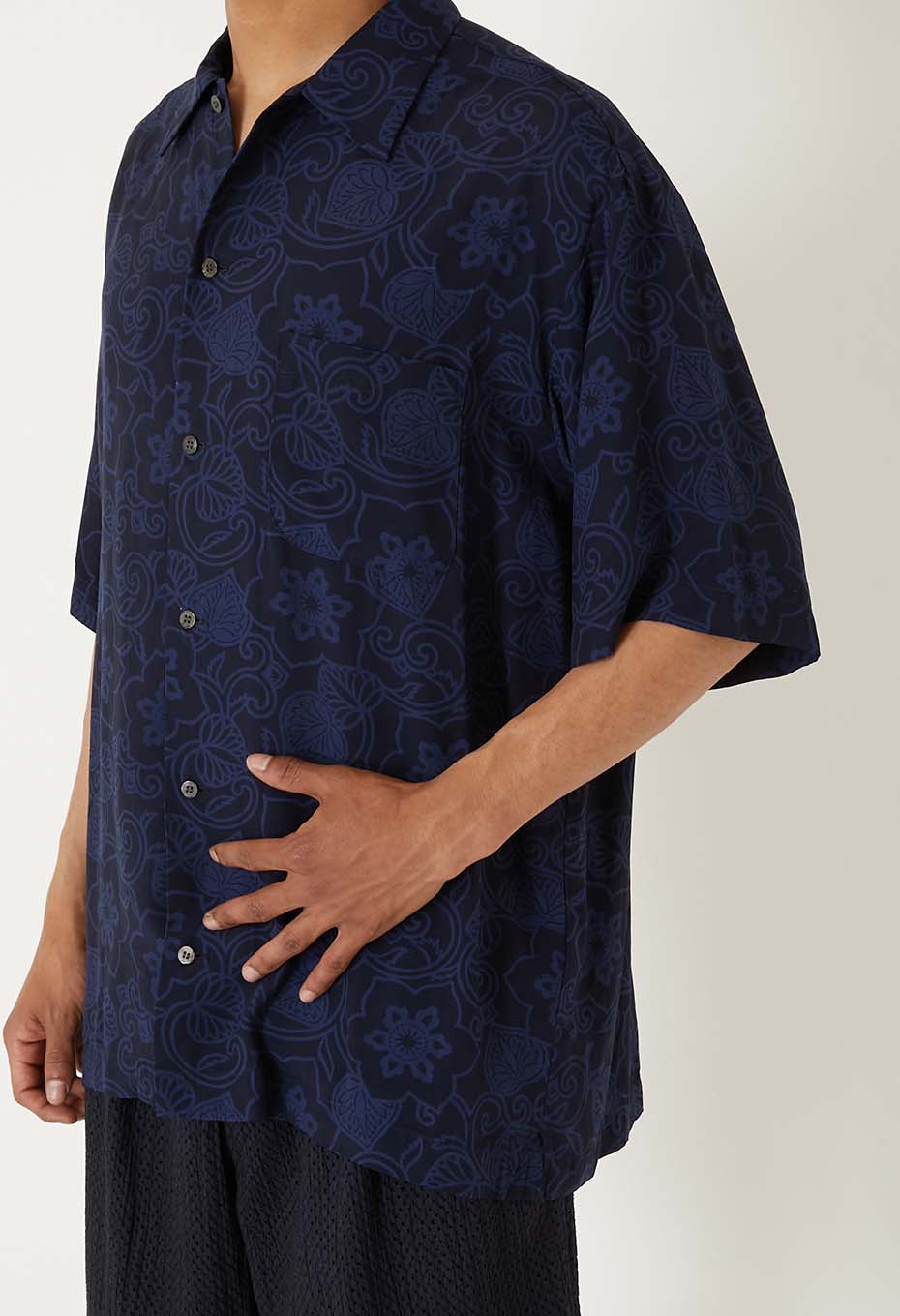 レーヨンエット テッセンカ バッセン ショートスリーブシャツ - DARK NAVY