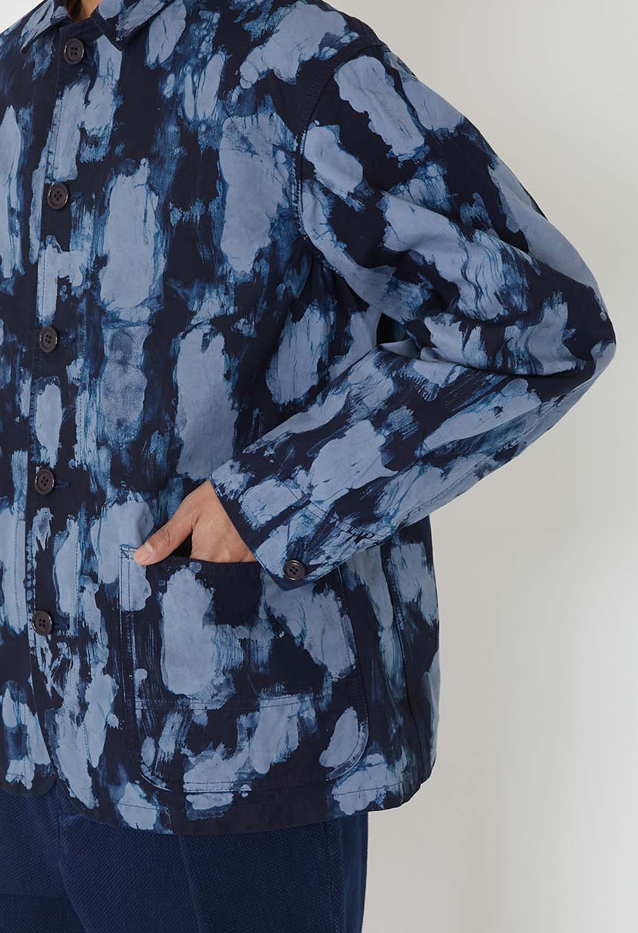 ロウケツシボリ カバーオール - NAVY
