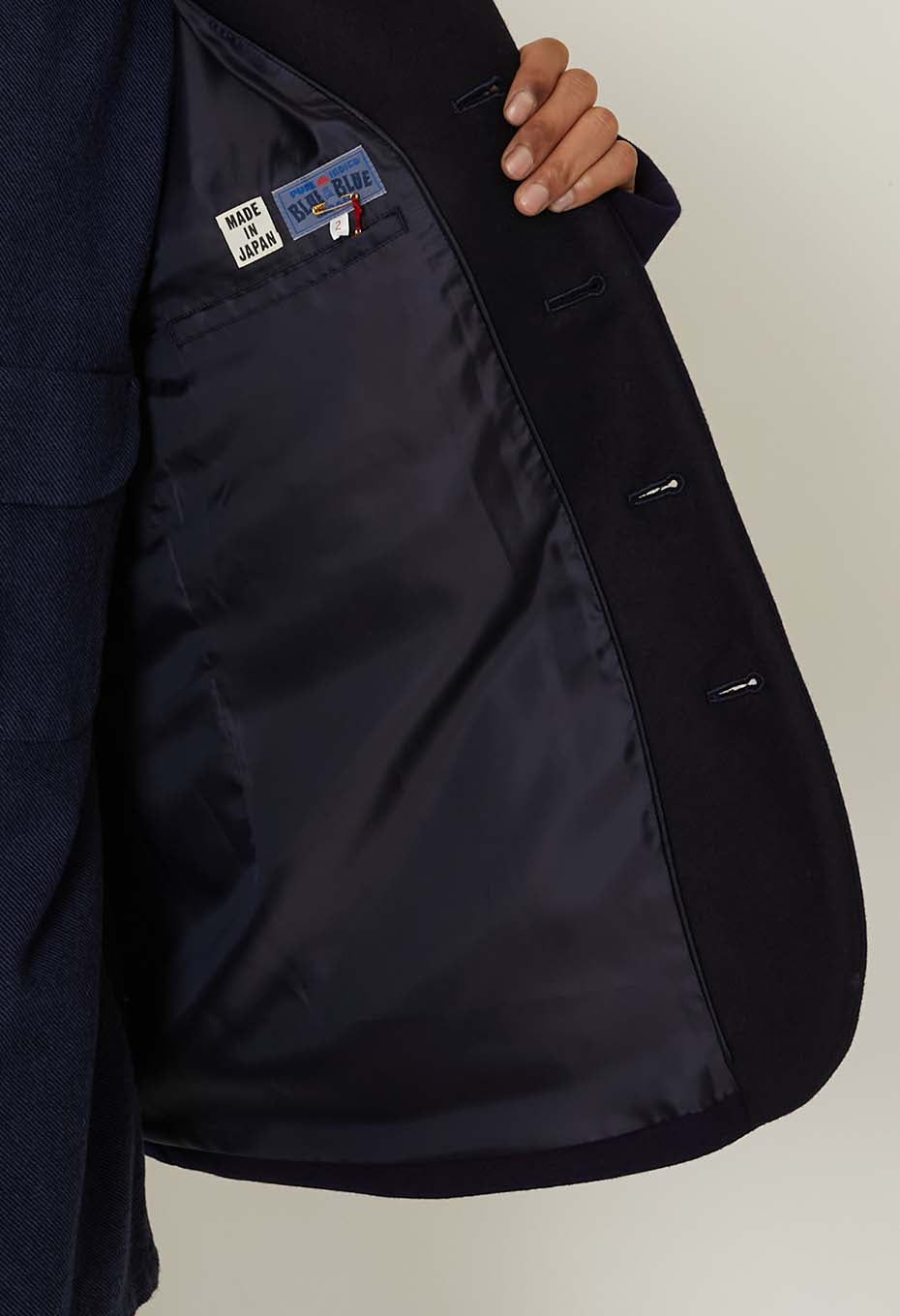 TezomeWoven Pure Indigo Melton 5B Jacket - INDIGO