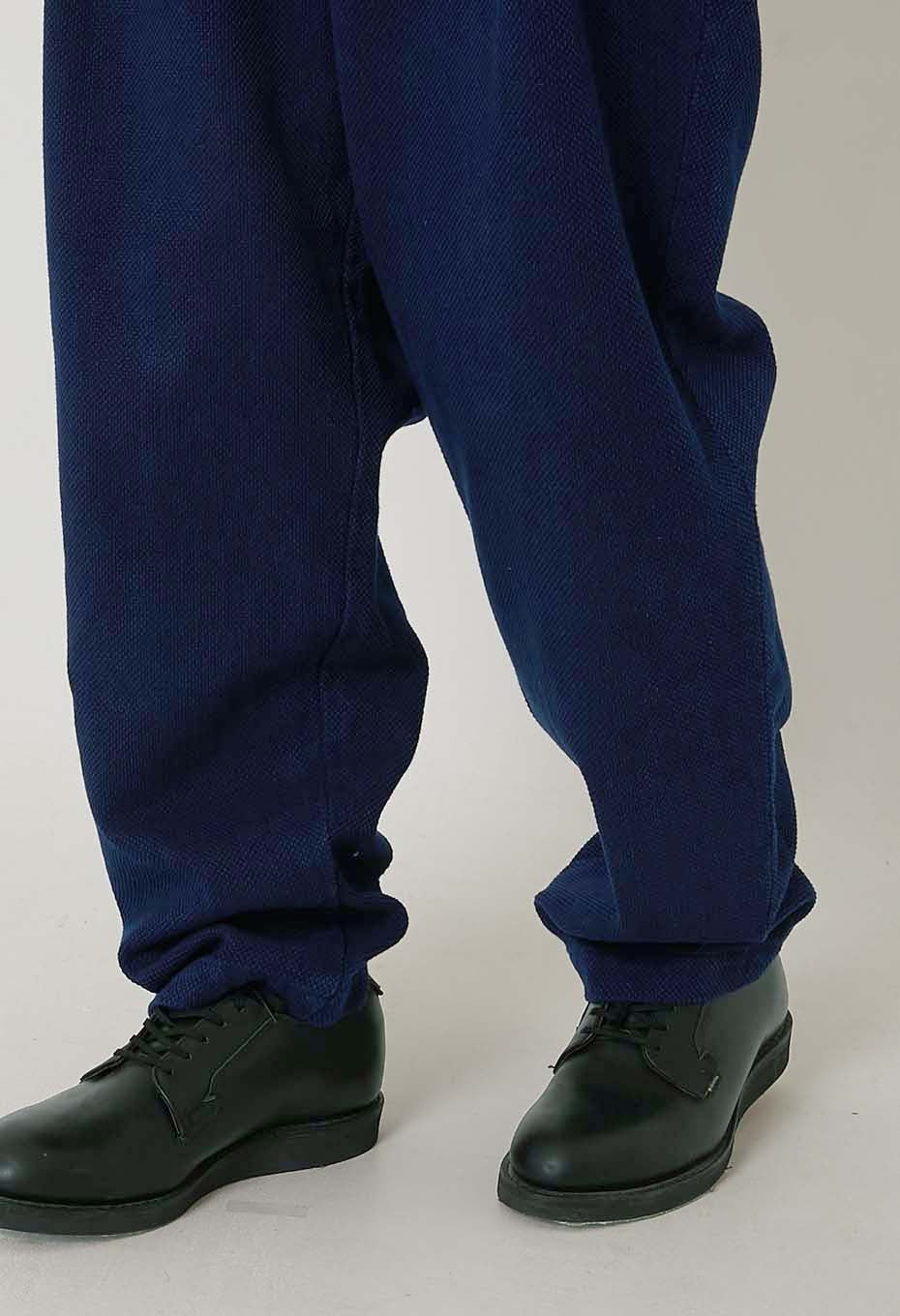 Woven Pure Indigo  Nijuorisashiko trousers - INDIGO