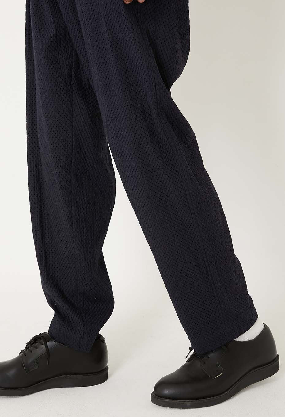 マイヤーレース タックストレートパンツ - DARK NAVY