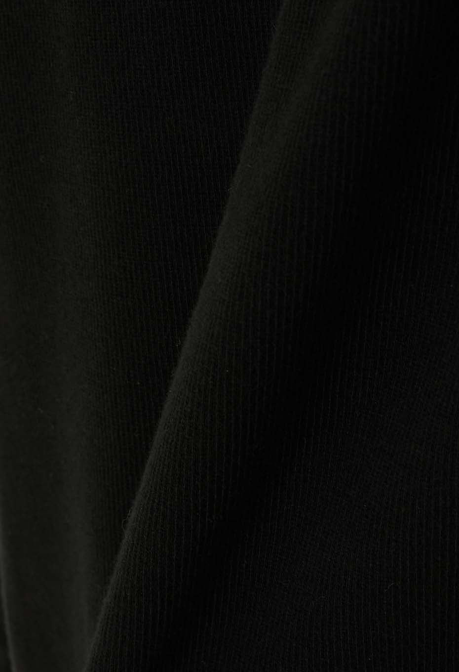 ムライトテレコ ニードルステッチ タートルネック Tシャツ ユニセックス - BLACK