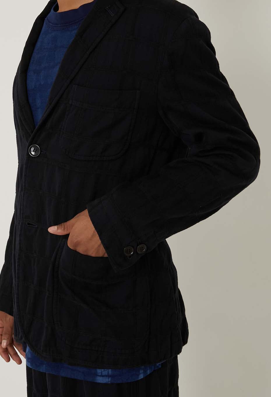 REWORK Furoshiki Check Jacquard 2B Jacket - ONE