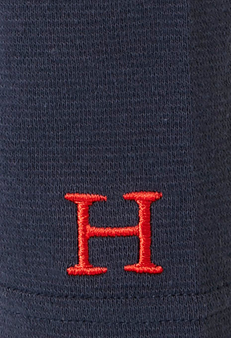 ストレッチフライス Vネックロングスリーブ Tシャツ - NAVY