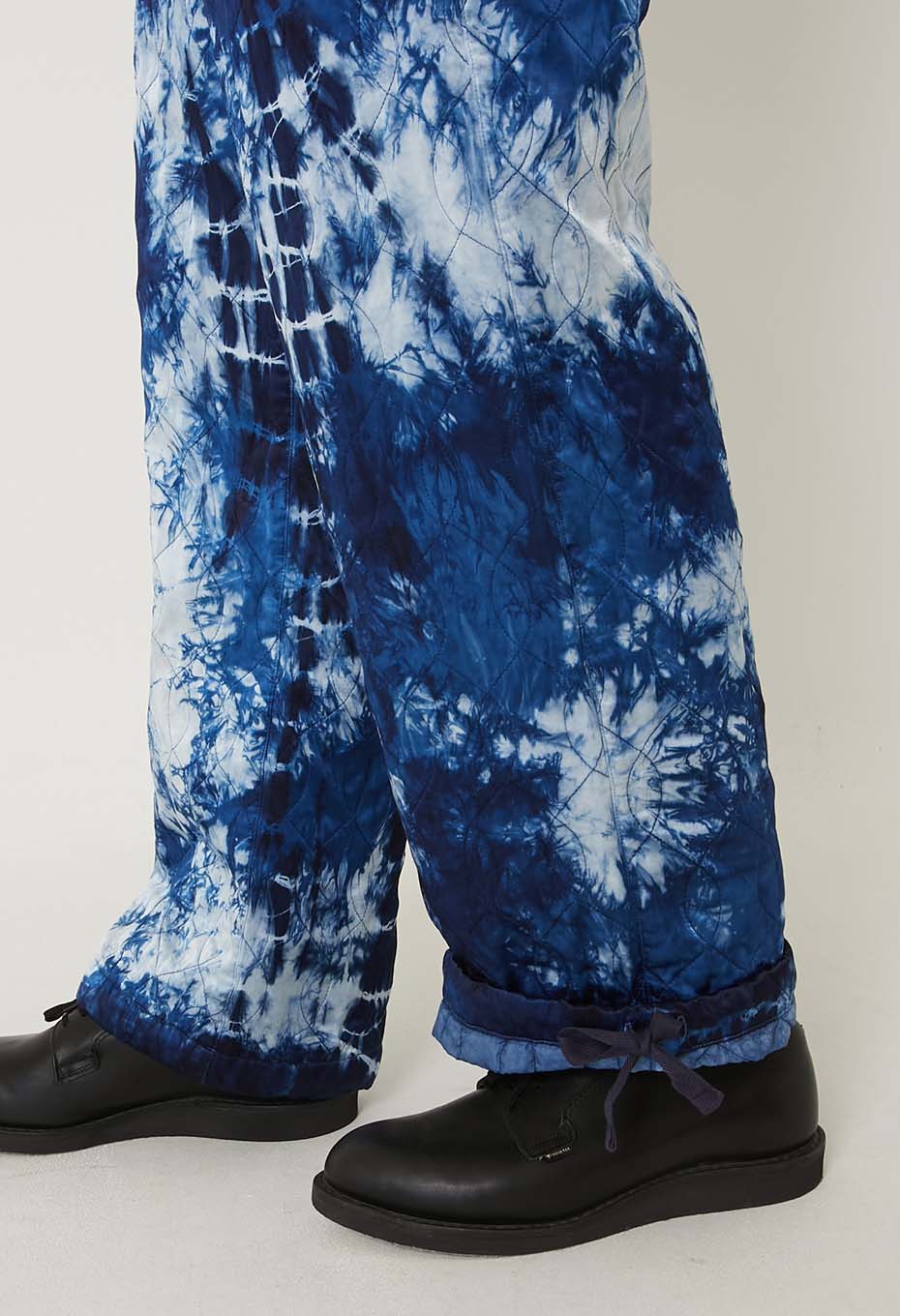 インディゴカサネシボリ キルティングドローパンツ - INDIGO