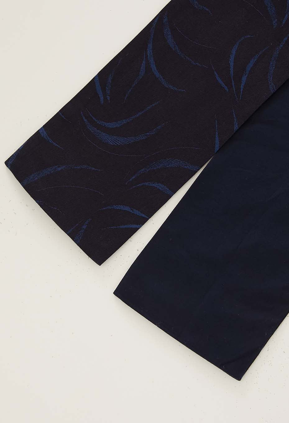 Indigo Mebuki Jacquard Han Habaobi - INDIGO