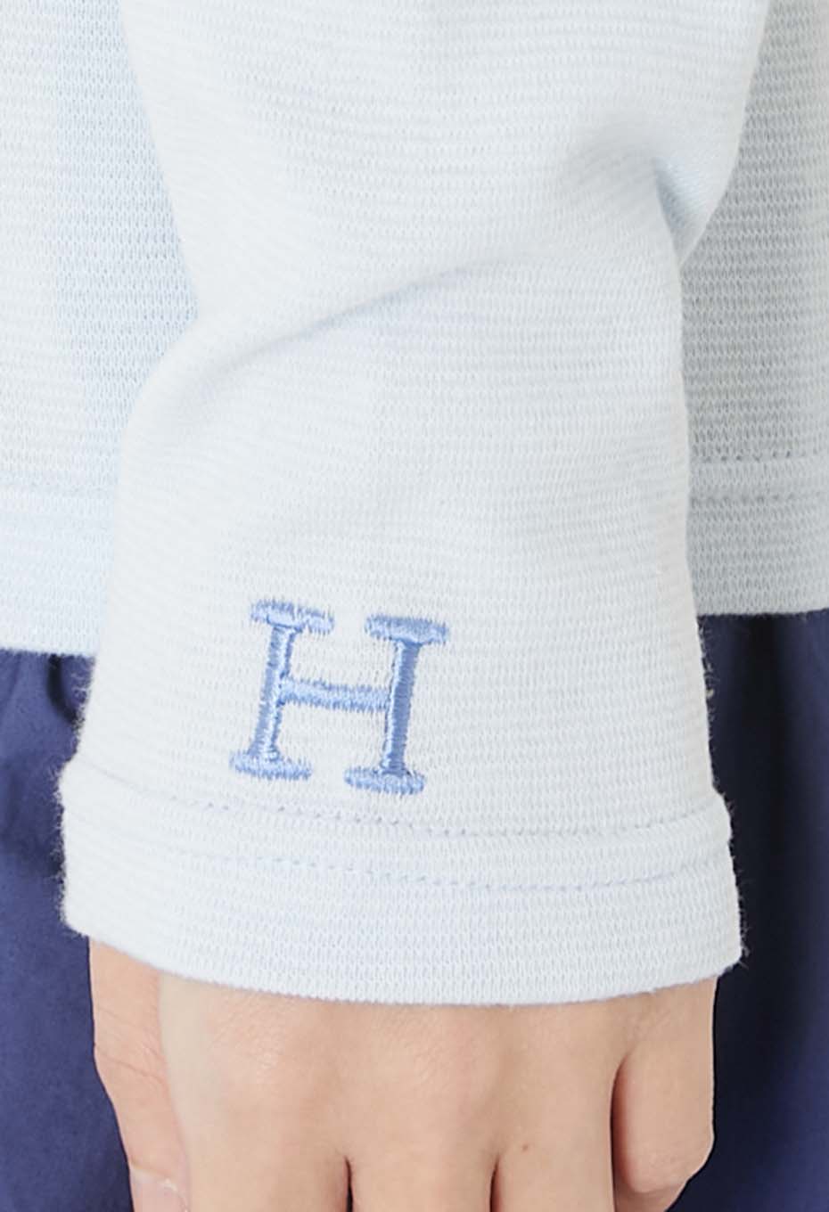 ストレッチフライス ロングスリーブ Tシャツ - LIGHT BLUE