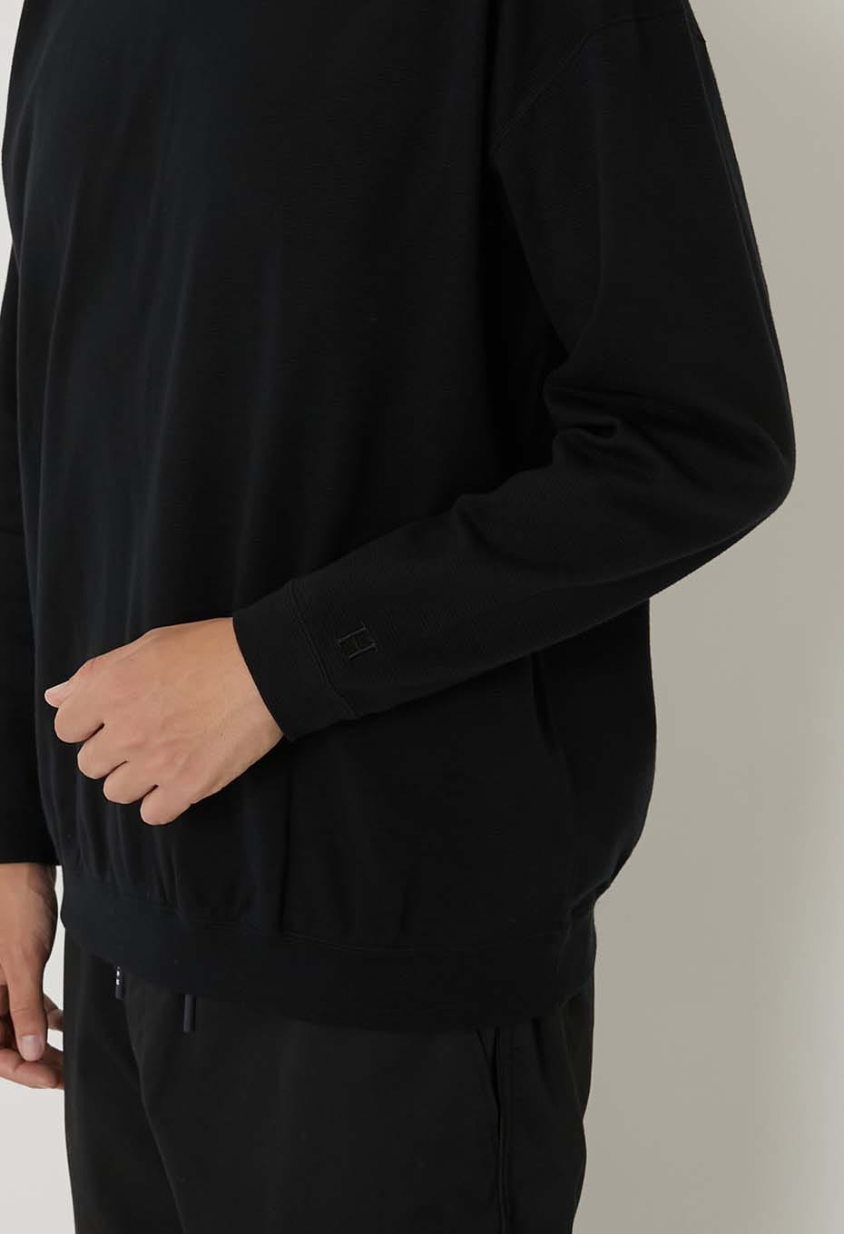 WILDSIDE × HOLLYWOOD RANCH MARKET /ストレッチフライス ヘムリブ Ｔシャツ - BLACK