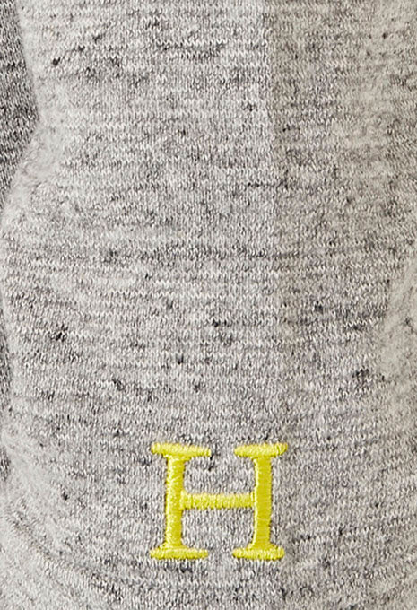 ストレッチフライス Vネックロングスリーブ Tシャツ - GREY