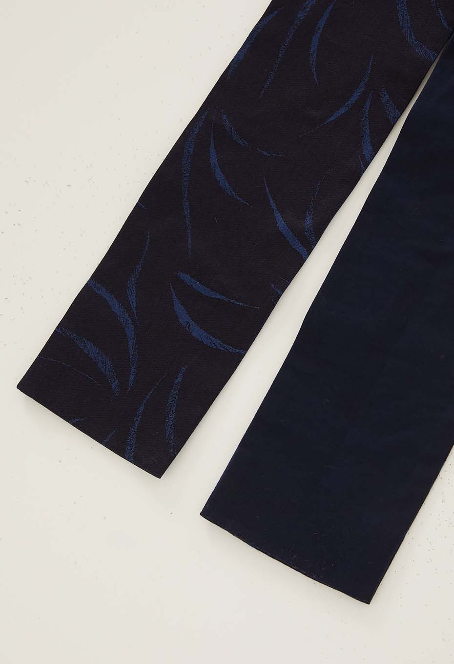 Indigo Mebuki Jacquard Kakuobi - INDIGO
