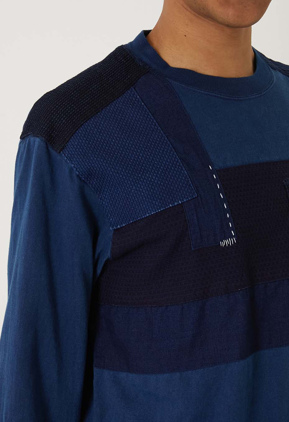 インディゴテゾメ ネンリン ロングスリーブTシャツ - INDIGO