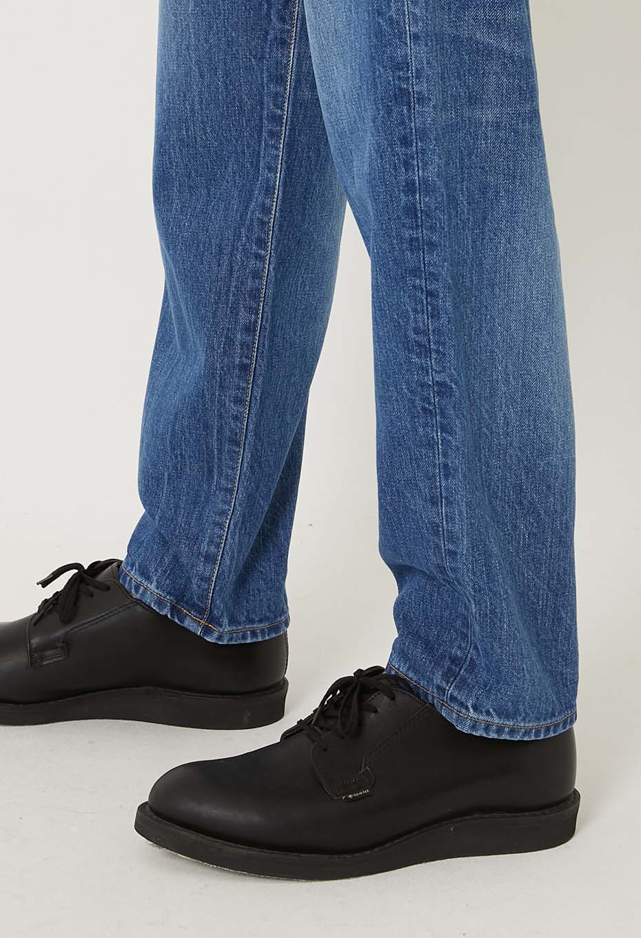 PP03 MOD Supima Selvage Denim FADE Wide Tapered Jeans - BLUE