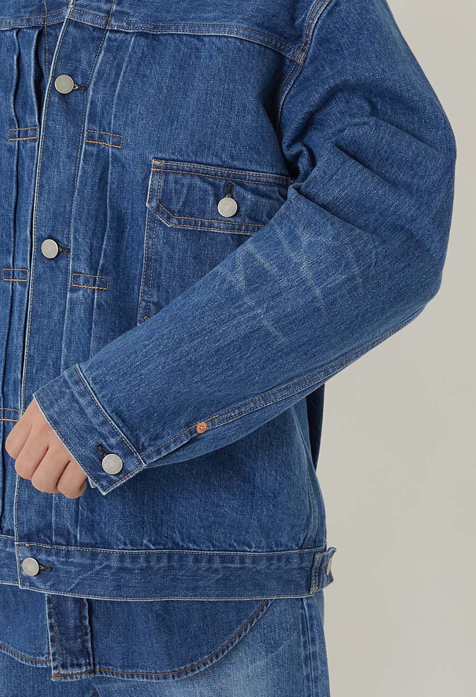 MODスーピマセルビッチデニム 2ndタイプ トラッカージャケット /FADE WASH - BLUE