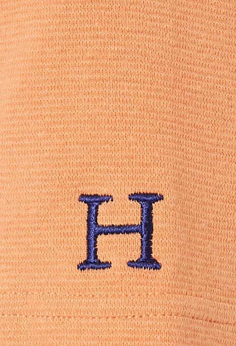 ストレッチフライス Vネックショートスリーブ Tシャツ - ORANGE