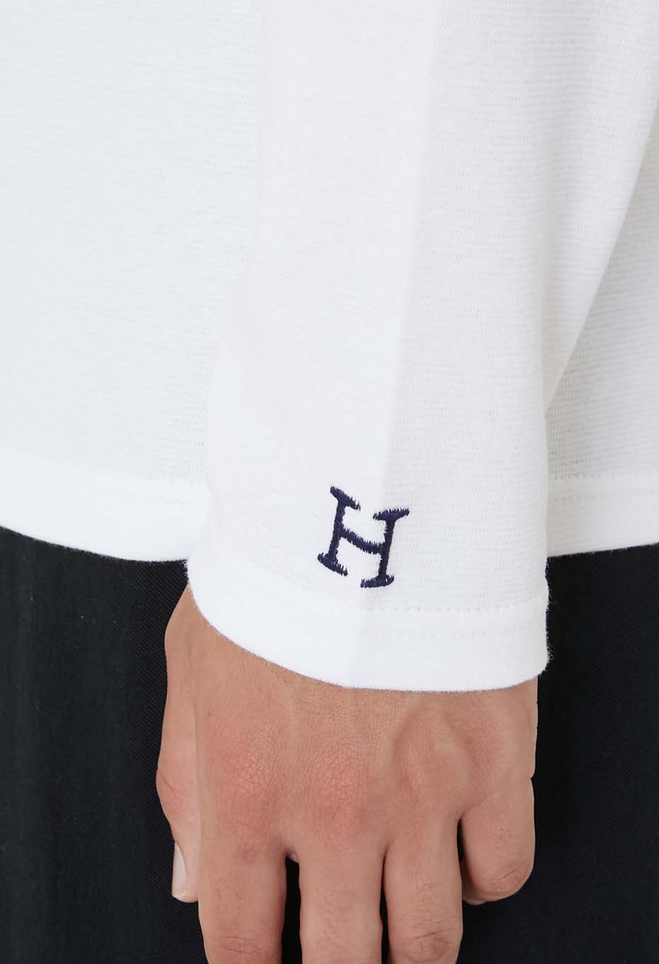 ストレッチフライス ロングスリーブ Tシャツ - WHITE