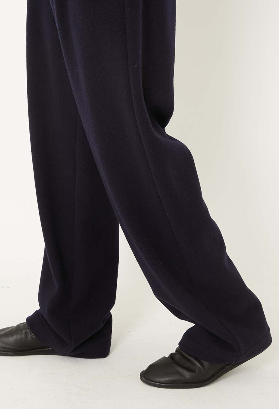 カシミアミックスフリース ドローパンツ - DARK NAVY