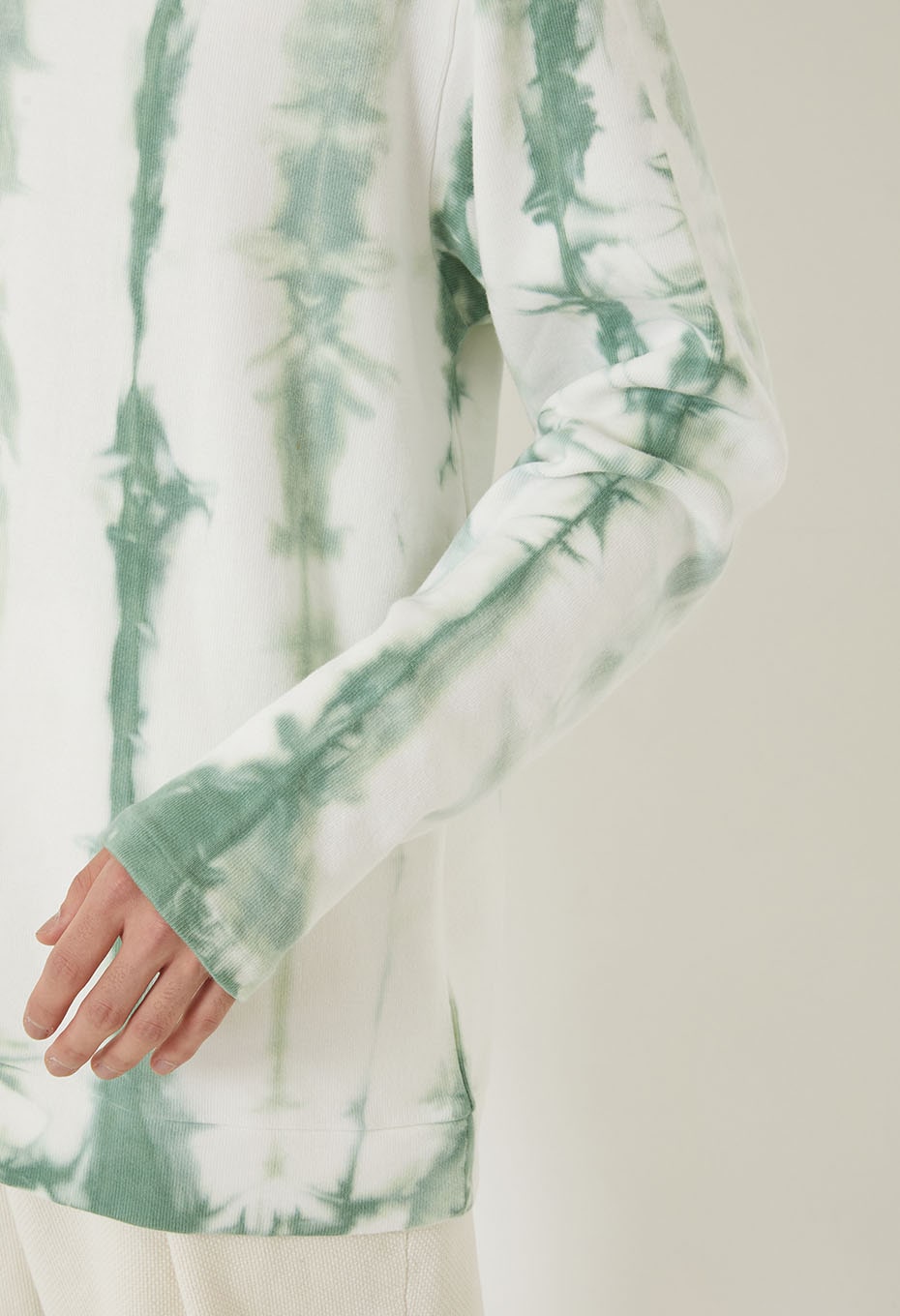Eightlock Smooth Vertical Long Sleeve Pullover - LT GREEN