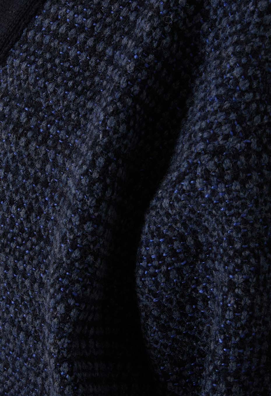 マチアカリ カノコニット Vネック カーディガン - NAVY