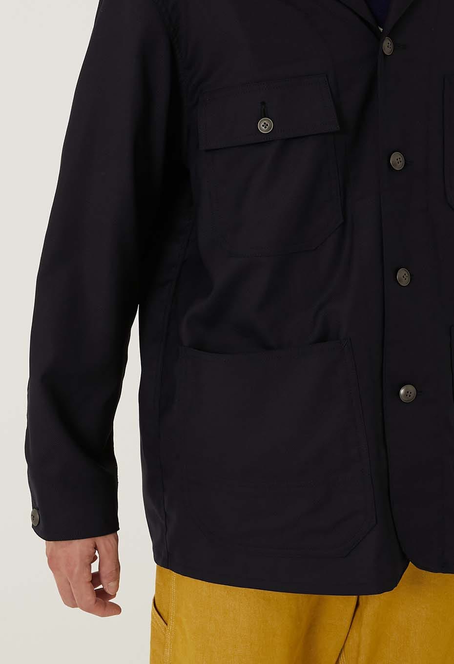 ホップサック スプリットラグラン カバーオール - NAVY