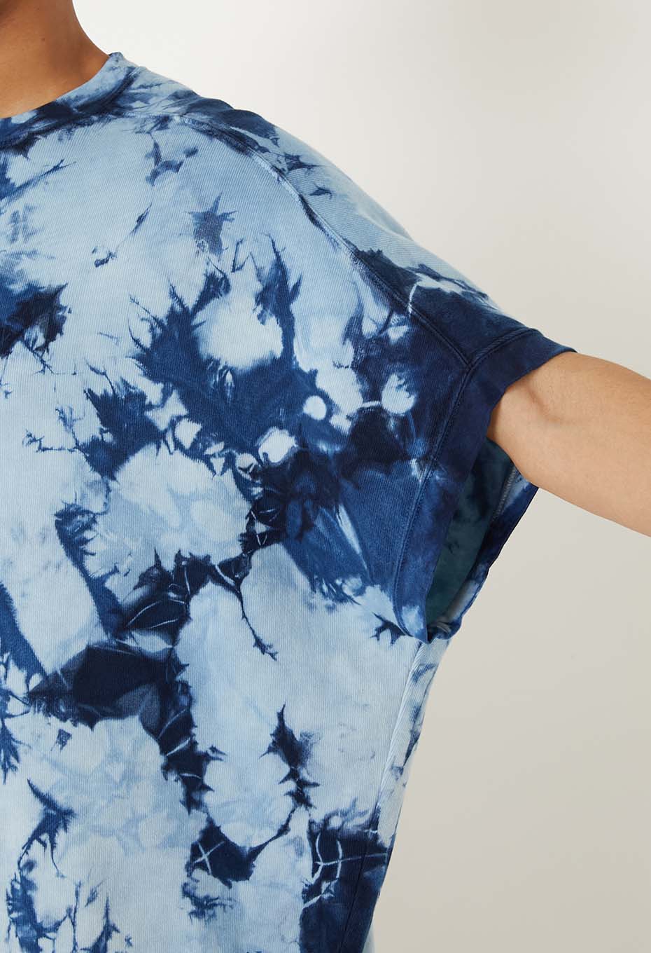 エイトロックスムース インディゴシボリ フレンチTシャツ - INDIGO