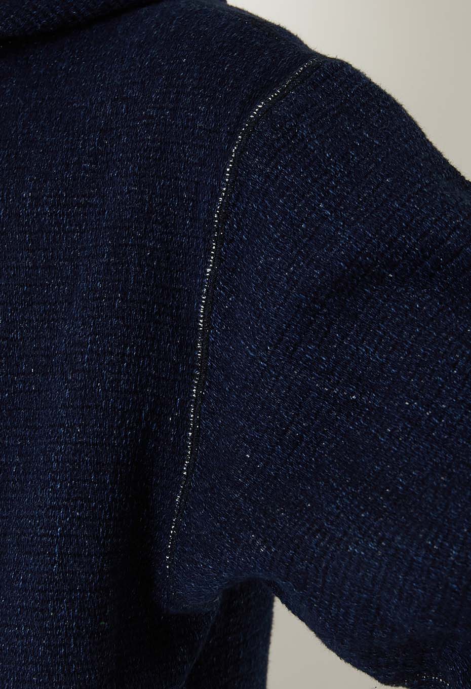 フロージャカードデニム フーディー - INDIGO