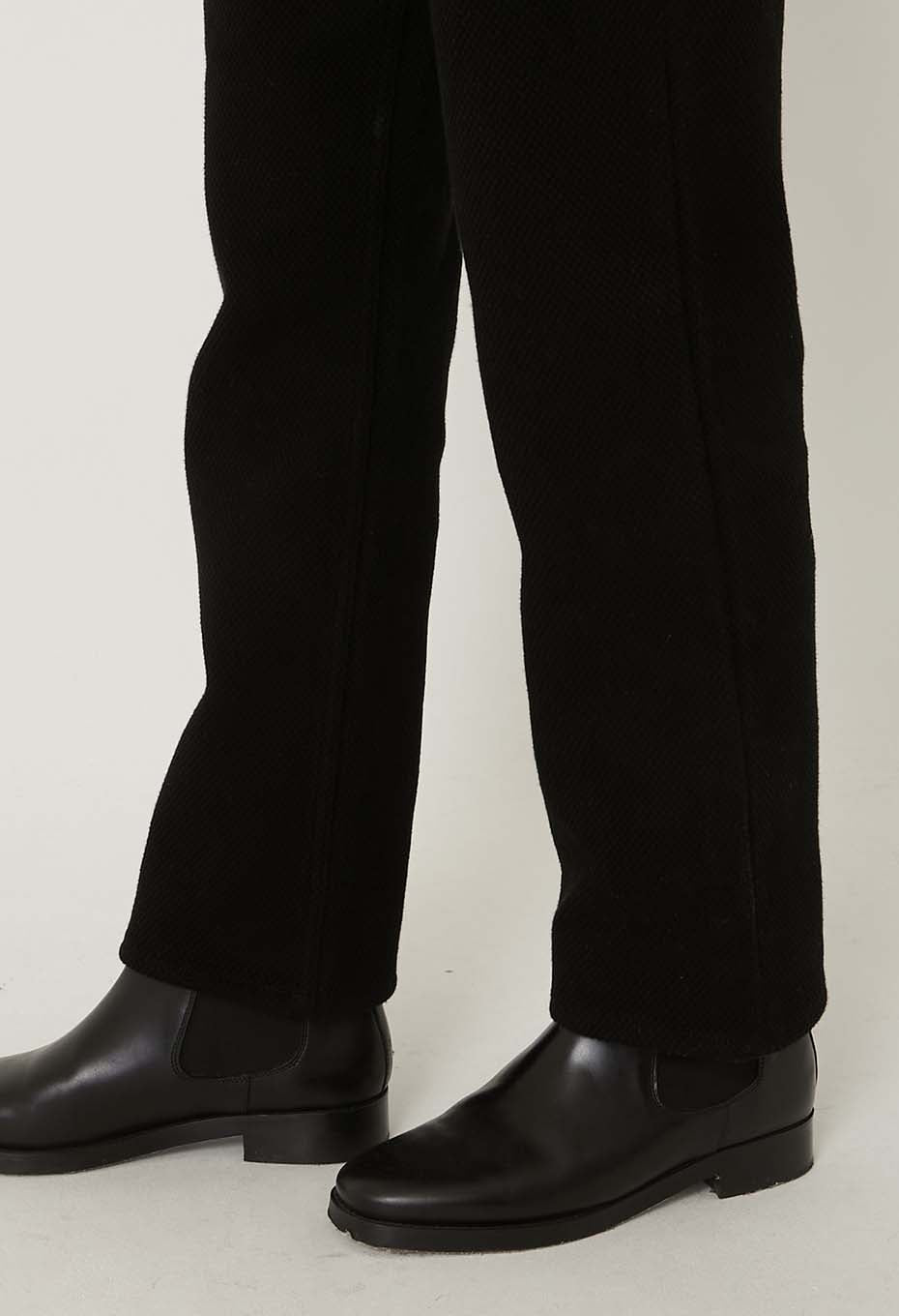 Nijuorisashiko Dark Black 5 Pocket Pants Women's - BLACK