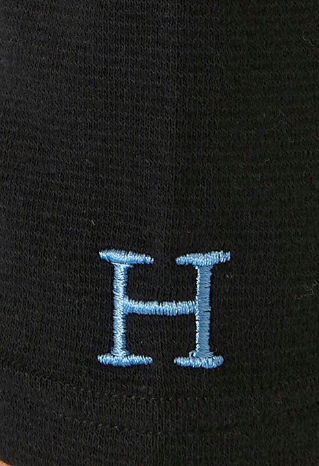 ストレッチフライス Vネックロングスリーブ Tシャツ - BLACK