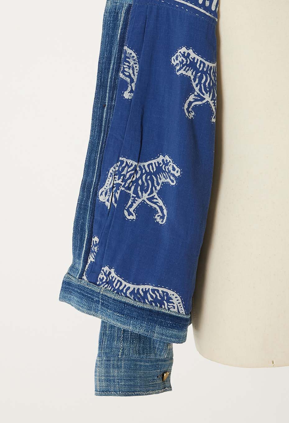 JAPAN DORAKU REWORK AFRICAN INDIGO ANTIQUE トラッカージャケット - B