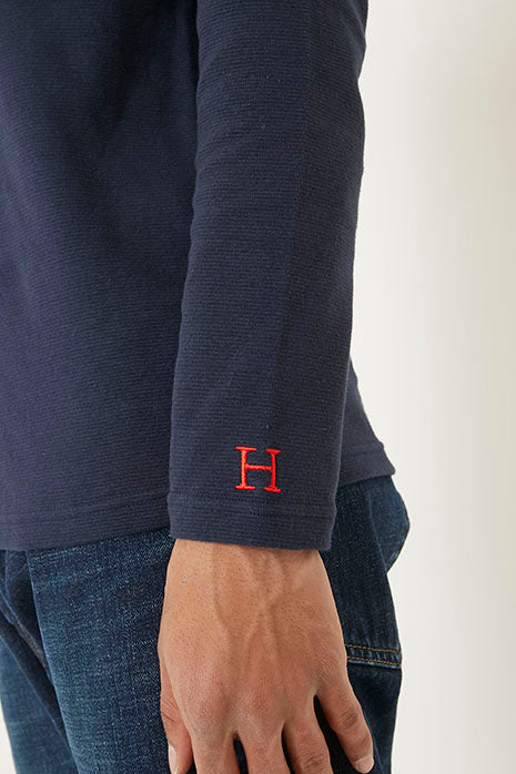 ストレッチフライス ロングスリーブ Tシャツ - NAVY