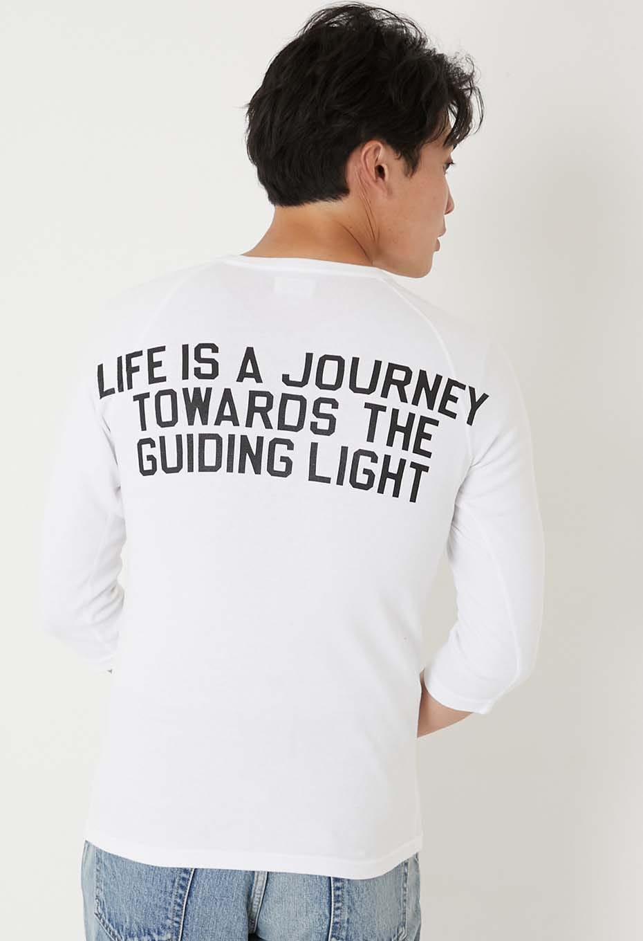 ストレッチフライス ダブルロゴプリント ハーフスリーブTシャツ - WHITE
