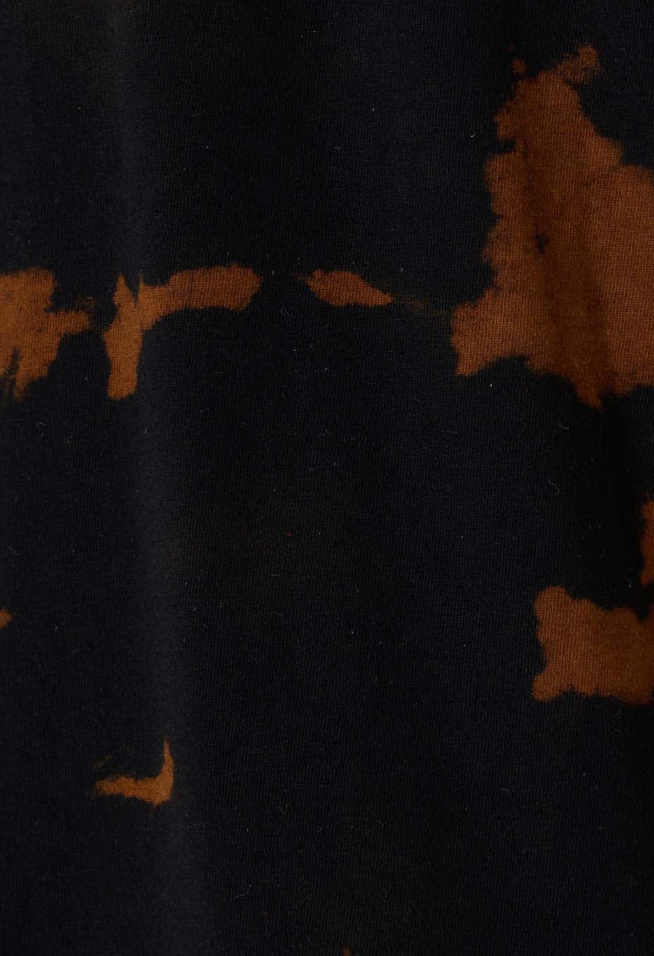 オーガニックコットン テシボリ バッセン ショートスリーブＴシャツ - BLACK