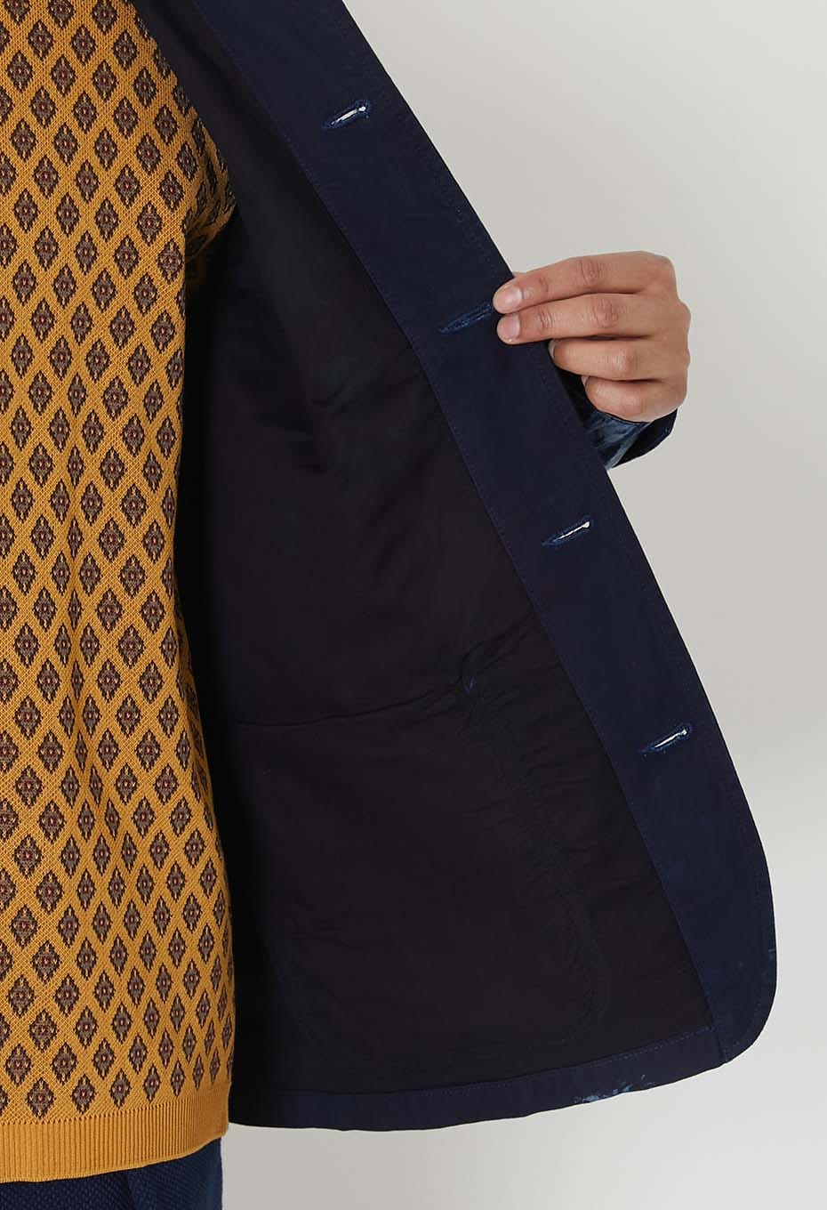 ロウケツシボリ カバーオール - NAVY