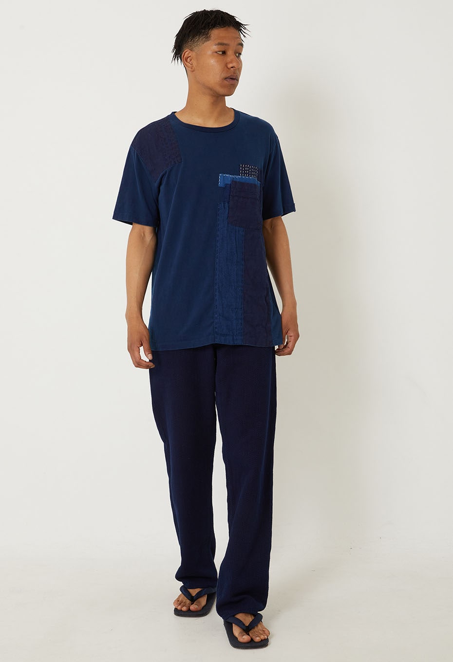 Indigo Tezomenenrin short sleeve T-shirt - INDIGO