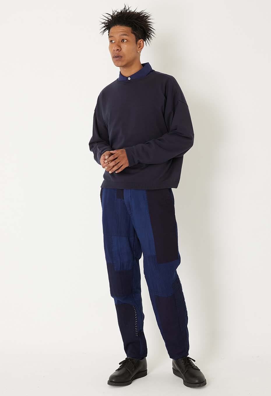 オーガニックカミイトコットン プルオーバーニット - NAVY