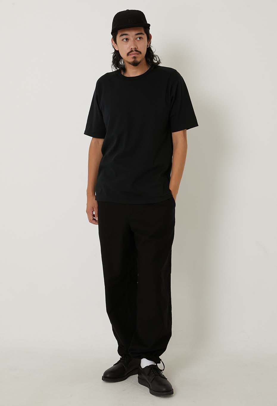 WILDSIDE × HOLLYWOOD RANCH MARKET /ストレッチフライス ショートスリーブ Ｔシャツ - BLACK