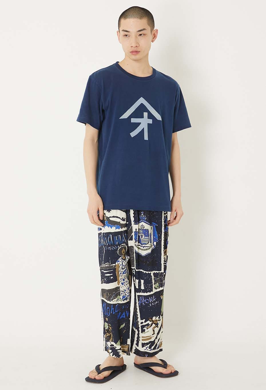 ヤマオバッセン インディゴ ショートスリーブTシャツ - INDIGO