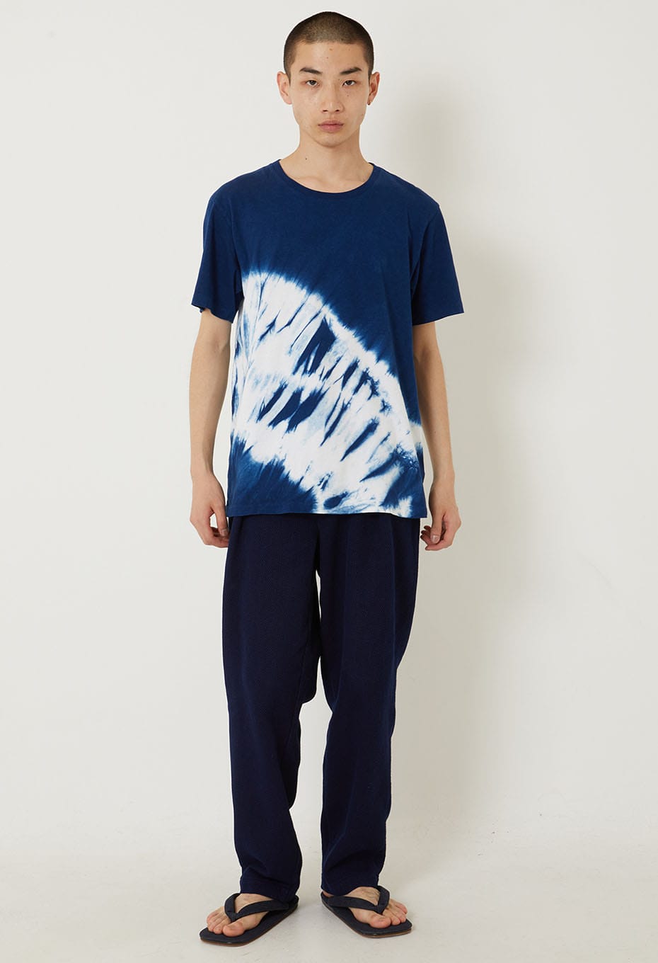 ホンアイ マルマキシボリTシャツ - INDIGO