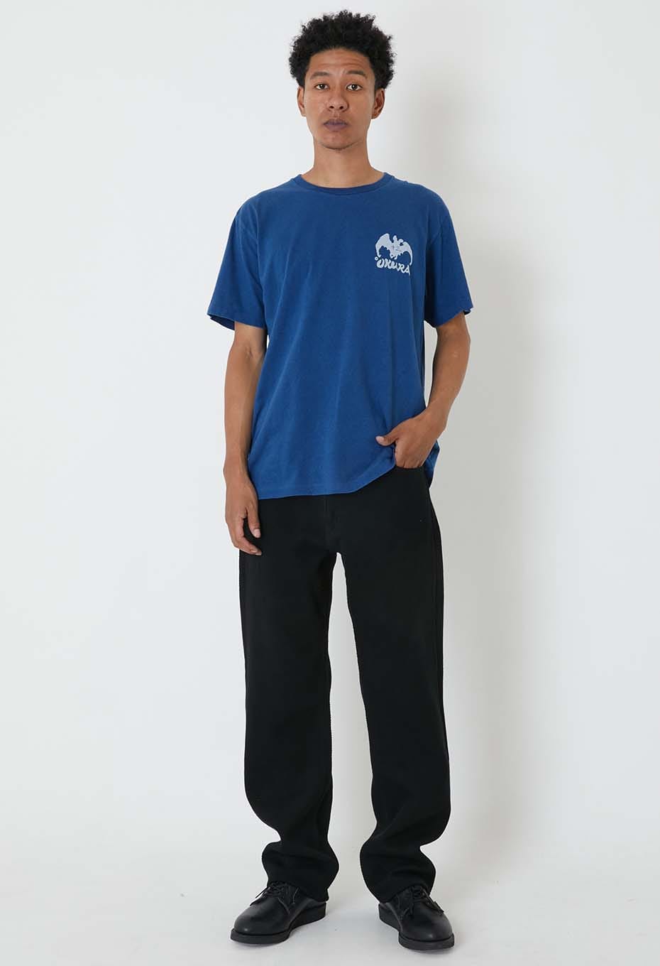 晴姿 バッセンバックプリント インディゴ Ｔシャツ - INDIGO