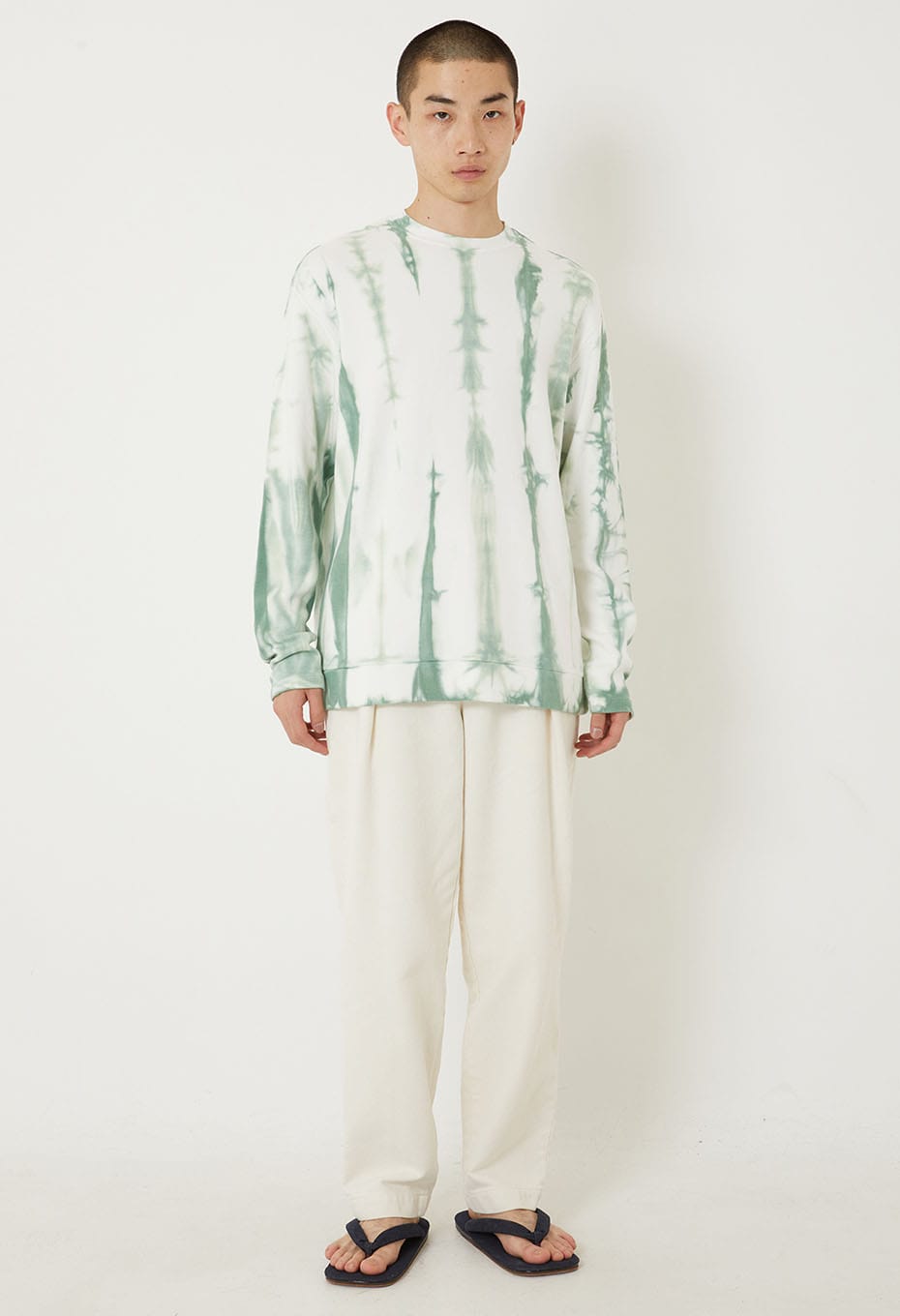 Eightlock Smooth Vertical Long Sleeve Pullover - LT GREEN