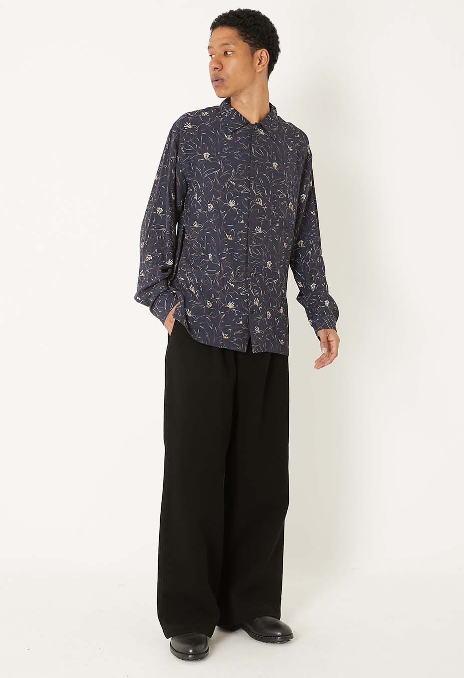 レーヨンエットカサブランカ ロングスリーブシャツ - DARK NAVY