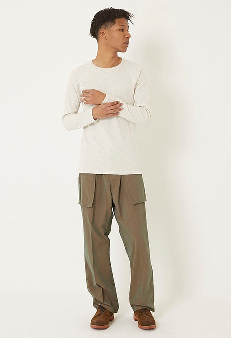 ストレッチフライス ロングスリーブ Tシャツ - NATURAL