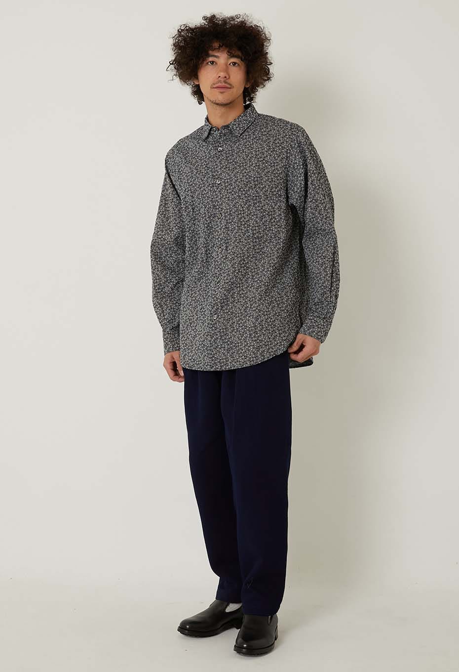 Woven Pure Indigo Light Sashiko Trousers - INDIGO