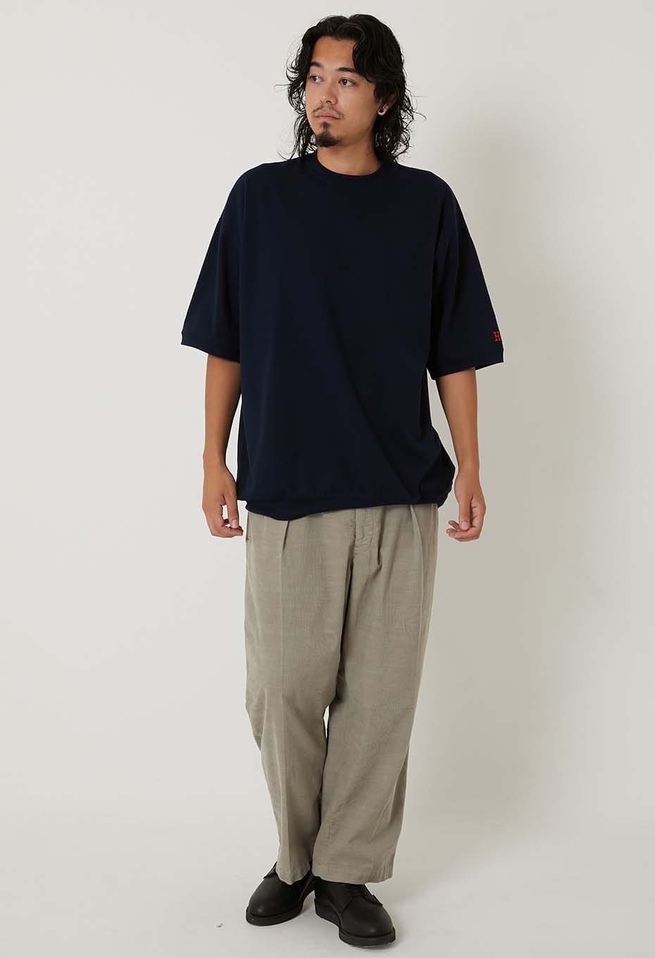 ストレッチフライス 9.5oz ヘムリブ ショートスリーブ Tシャツ - DARK NAVY