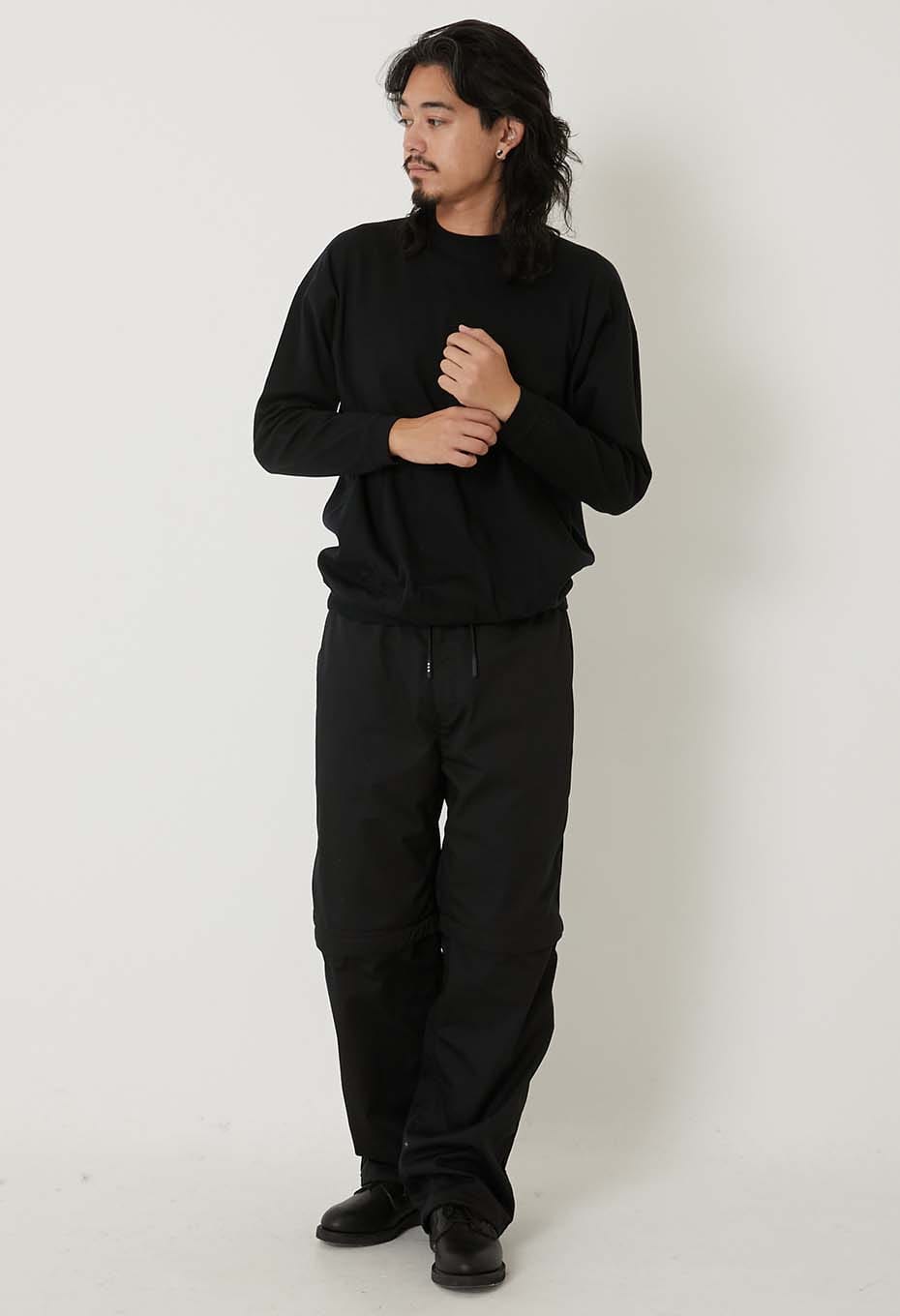 WILDSIDE × HOLLYWOOD RANCH MARKET /Stretch Fraise Hemrib T-shirt - BLACK