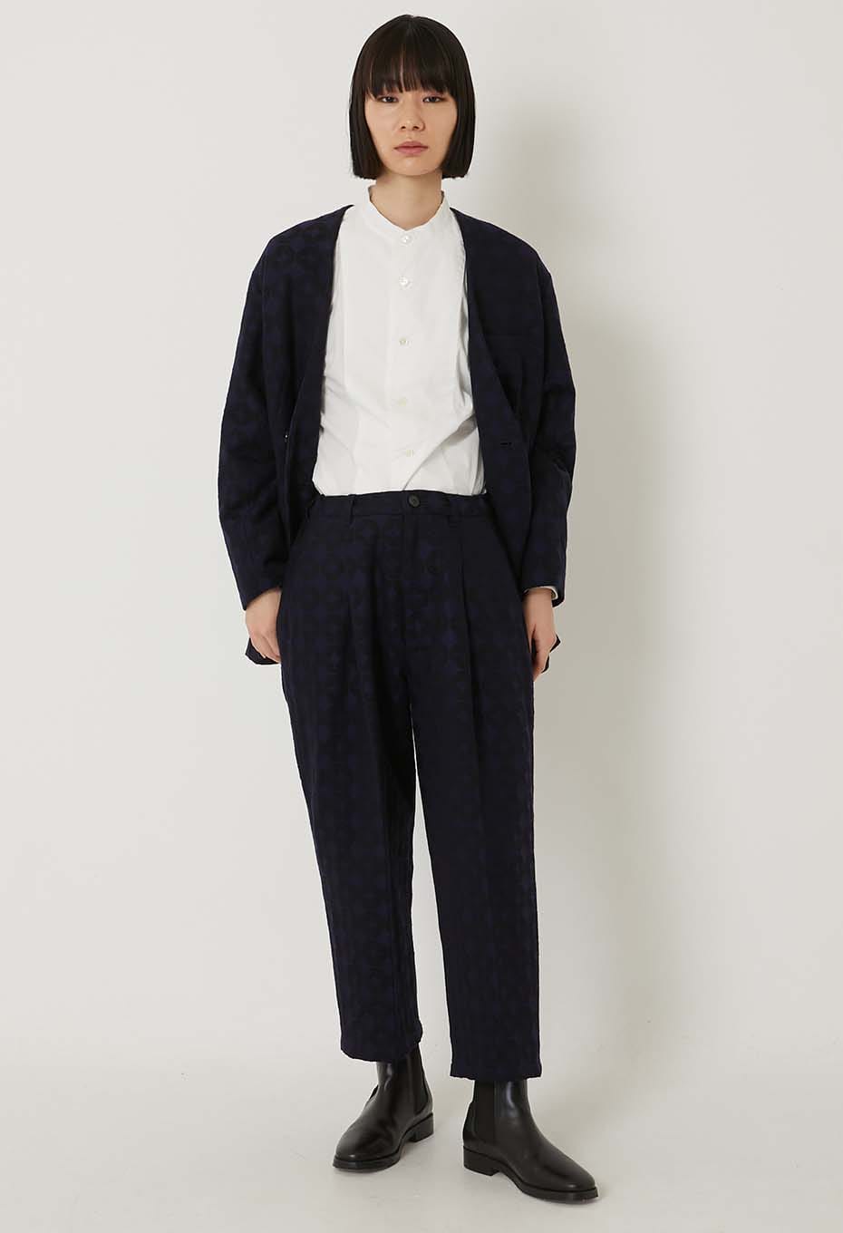 シッポウジャカードタックパンツ ウィメンズ - DARK NAVY